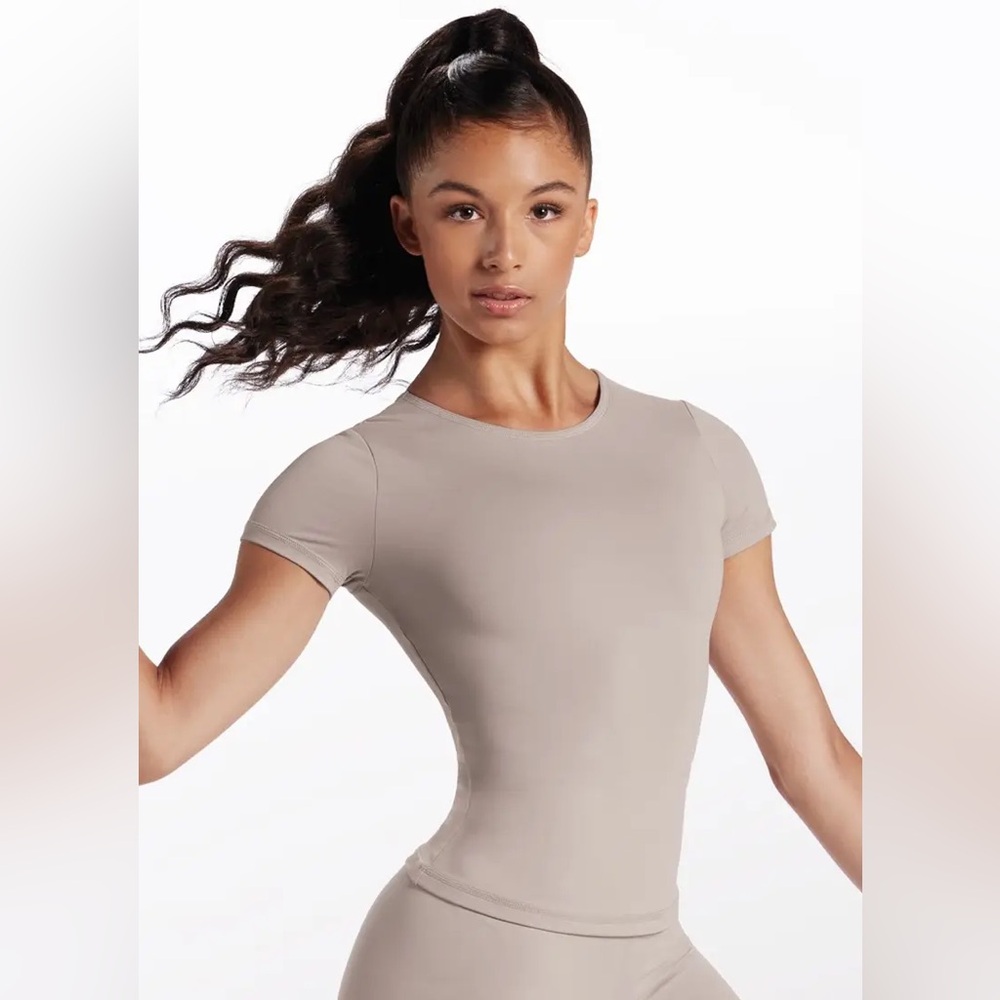 Weissman FlexTek Short Sleeve Tee in Latte 17616